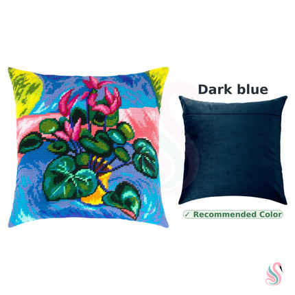 Needlepoint Pillow Kit "Cyclamen"