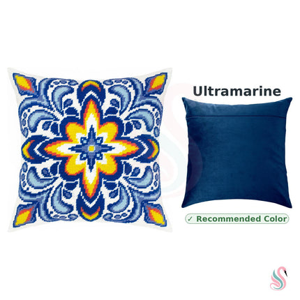 Needlepoint Pillow Kit "Fire and ice"