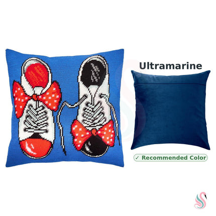 Needlepoint Pillow Kit "Patent Leather Shoes"