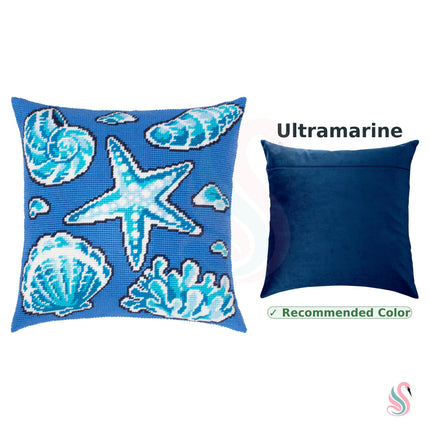 Needlepoint Pillow Kit "Treasures of the Sea"