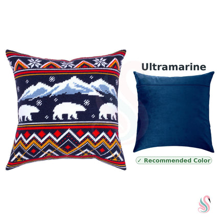 Needlepoint Pillow Kit "Winter Bears"