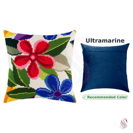 Cross Stitch Pillow Kit "Fantasy Flowers"