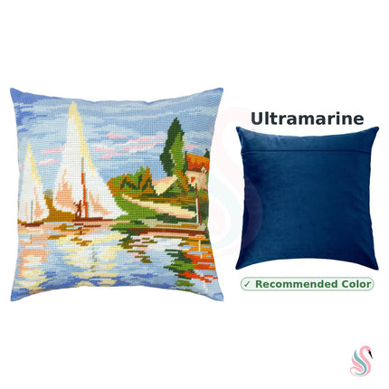 Needlepoint Pillow Kit "Regatta at Argenteuil"