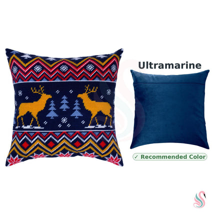 Needlepoint Pillow Kit "Winter moose"