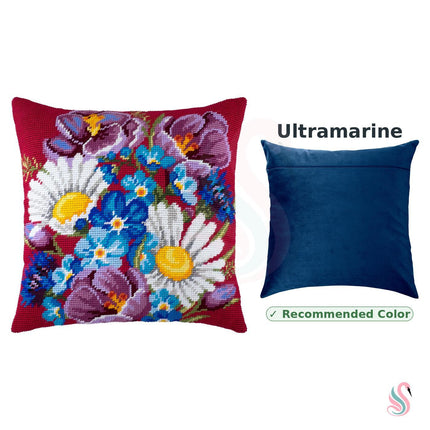 Needlepoint Pillow Kit "Wild Flowers"