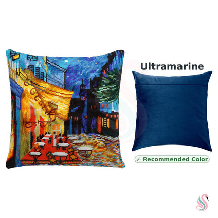 Needlepoint Pillow Kit "Café Terrace at Night"