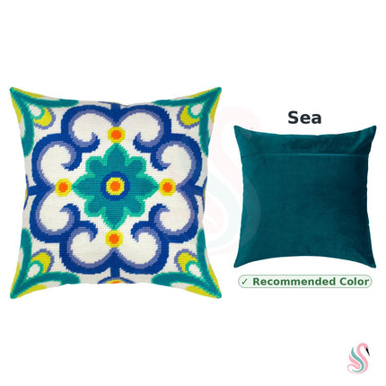 Needlepoint Pillow Kit "Portuguese ornament"