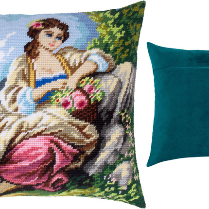 Needlepoint Pillow Kit "The Little Gardener"