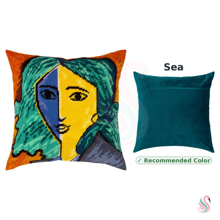 Needlepoint Pillow Kit "Portrait of Lydia Delectorskaya"