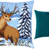 Cross Stitch Pillow Kit "Winter deer"