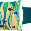 Needlepoint Pillow Kit "Fish in Seaweed"
