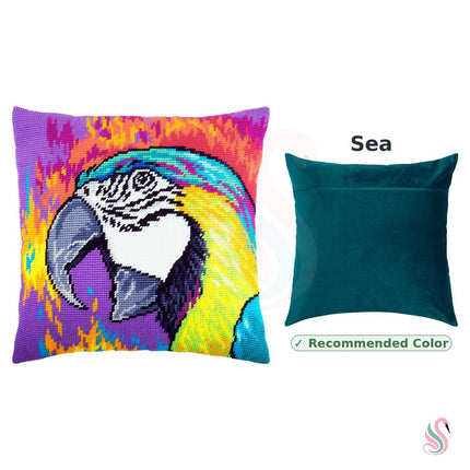 Needlepoint Pillow Kit "Macaw"