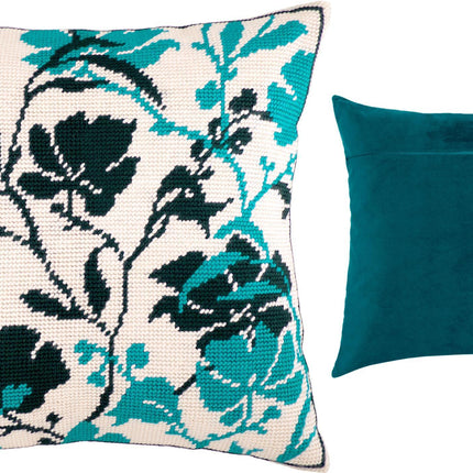 Needlepoint Pillow Kit "Flowers in the Evening"