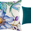Cross Stitch Pillow Kit "Clematis"