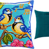 Cross Stitch Pillow Kit "Singing Tits"