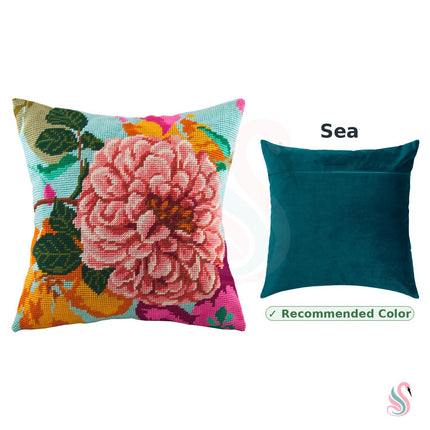 Needlepoint Pillow Kit "Tea Rose"