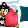 Cross Stitch Pillow Kit "Lovely Cat"