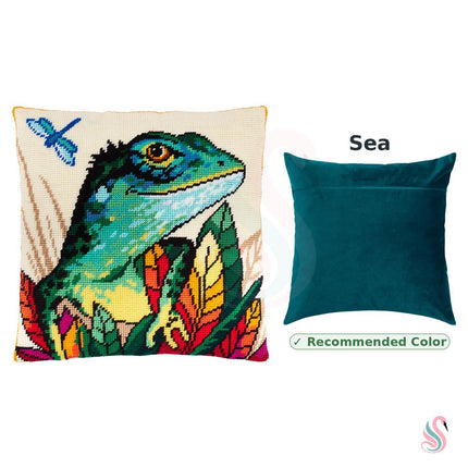Needlepoint Pillow Kit "Lizard"