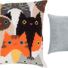 Cross Stitch Pillow Kit "Cat Choir"