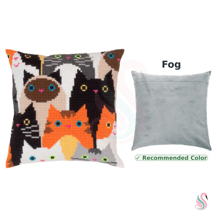 Cross Stitch Pillow Kit "Cat Choir"