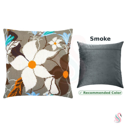 Needlepoint Pillow Kit "Vanilla Flower"