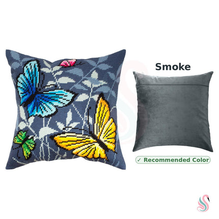Needlepoint Pillow Kit "Butterflies in the Night"