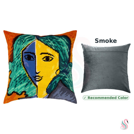 Needlepoint Pillow Kit "Portrait of Lydia Delectorskaya"