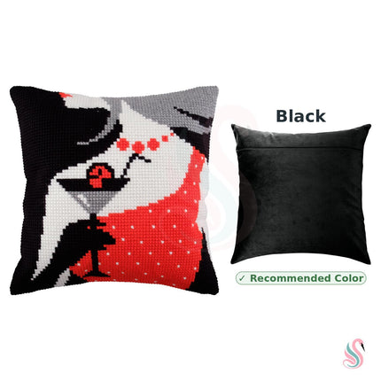 Cross Stitch Pillow Kit "Flirting"