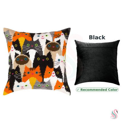 Needlepoint Pillow Kit "Cat choir"