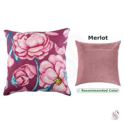Needlepoint Pillow Kit "Peony"