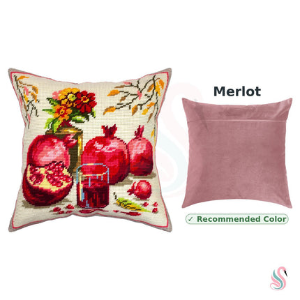 Needlepoint Pillow Kit "Pomegranate Juice"
