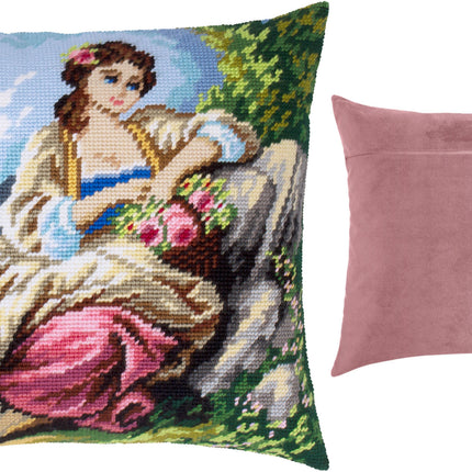 Needlepoint Pillow Kit "The Little Gardener"