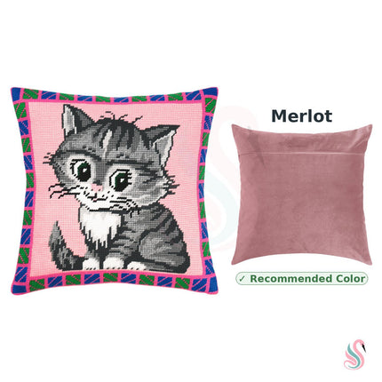 Needlepoint Pillow Kit "Pussycat"