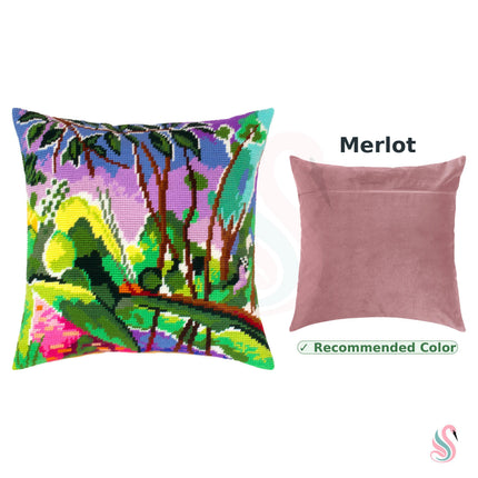 Needlepoint Pillow Kit "The Riverbank"