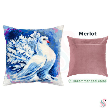 Needlepoint Pillow Kit "White Pigeon"