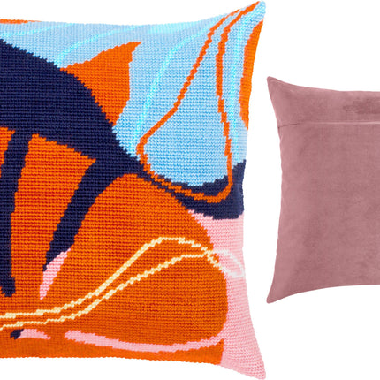 Needlepoint Pillow Kit "Abstract tropics"