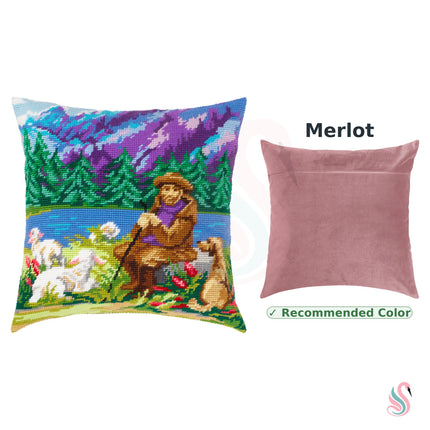 Needlepoint Pillow Kit "Blue Mountains"