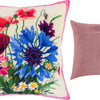 Needlepoint Pillow Kit "Poppies and Cornflowers"