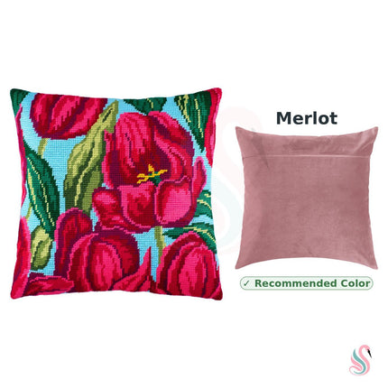 Needlepoint Pillow Kit "Tulips"