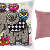 Needlepoint Pillow Kit "Elephant and Owls"