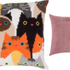 Cross Stitch Pillow Kit "Cat Choir"