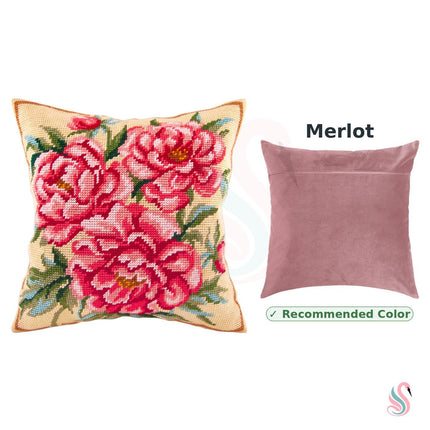 Needlepoint Pillow Kit "Peony"