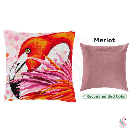 Needlepoint Pillow Kit "Flamingo"