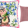 Needlepoint Pillow Kit "Hedgehog with Bellflowers"