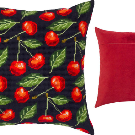 Needlepoint Pillow Kit "Cherries"