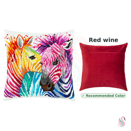 Needlepoint Pillow Kit "Zebras"