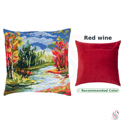 Needlepoint Pillow Kit "Rubies of Autumn"