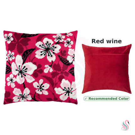 Needlepoint Pillow Kit "Cherry Bloom"