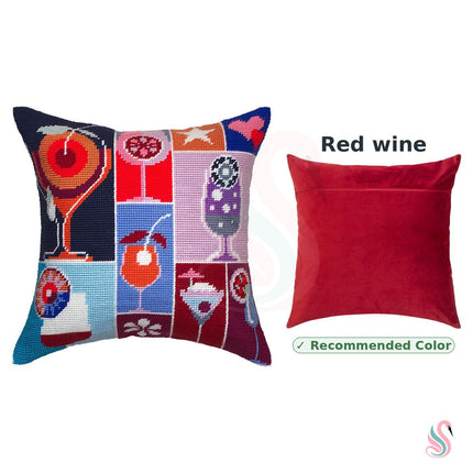 Needlepoint Pillow Kit "Welcome Drinks"