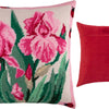 Needlepoint Pillow Kit "Pink Irises"